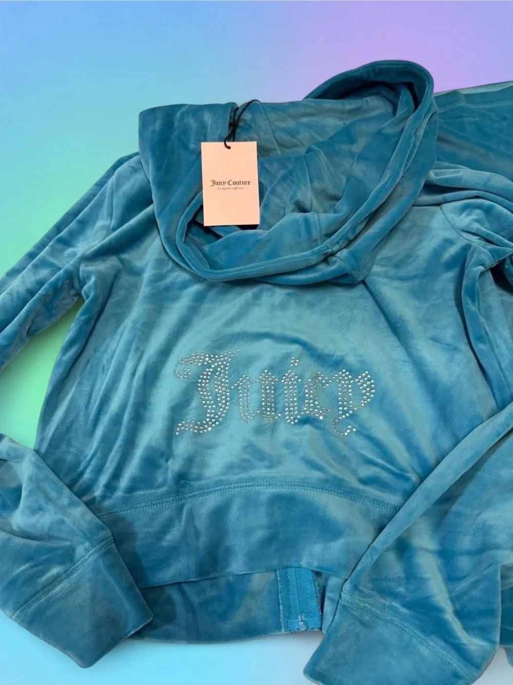 Juicy Couture Teal Velour OG Bling Bling Tracksuit